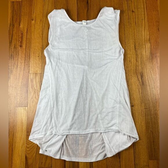 Lululemon Ivory Cotton Thin Flow Tank Size 8 - Picture 2 of 7
